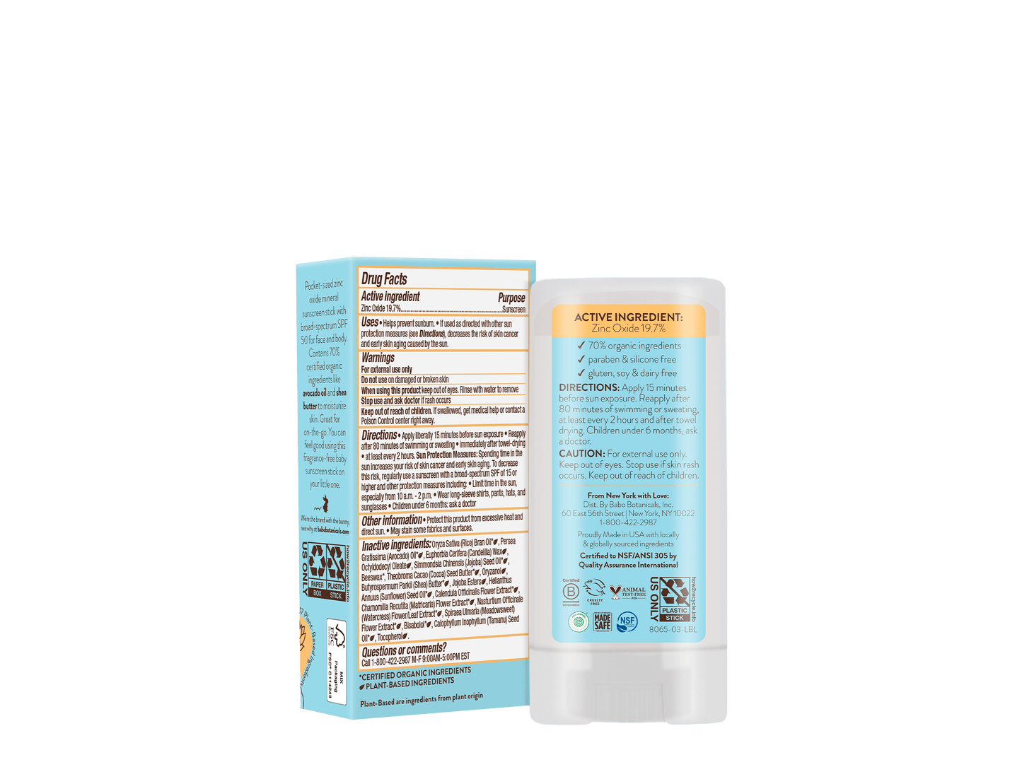 Sensitive Baby Mineral Sunscreen Stick SPF50