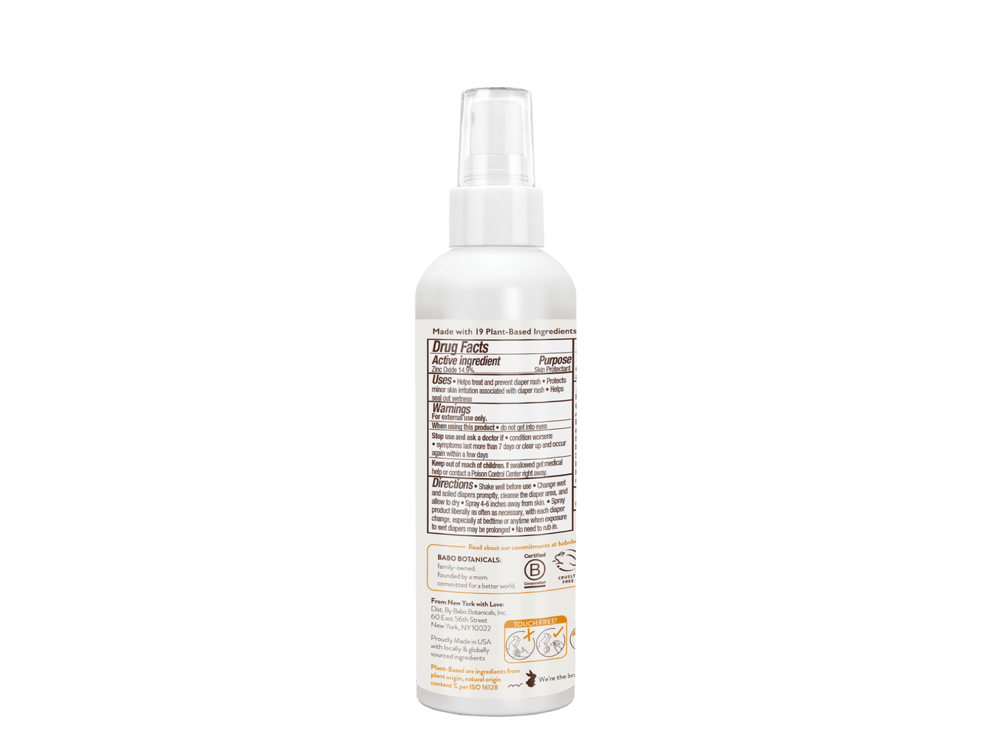 Sensitive Baby Zinc Diaper Rash Cream Spray