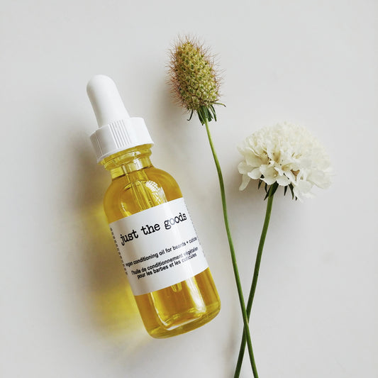 Just the Goods vegan conditioning oil for beards + cuticles