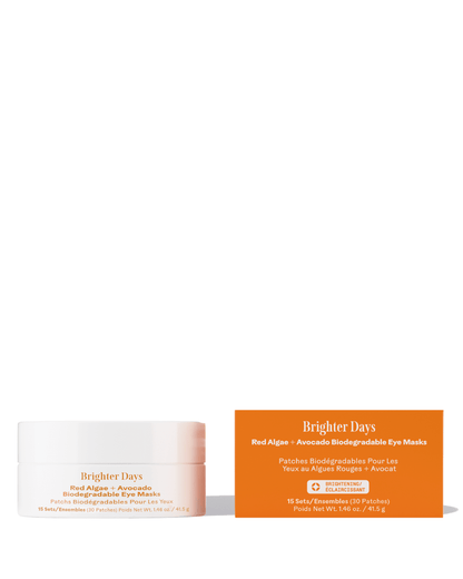 Brighter Days™ Red Algae + Avocado Biodegradable Eye Masks