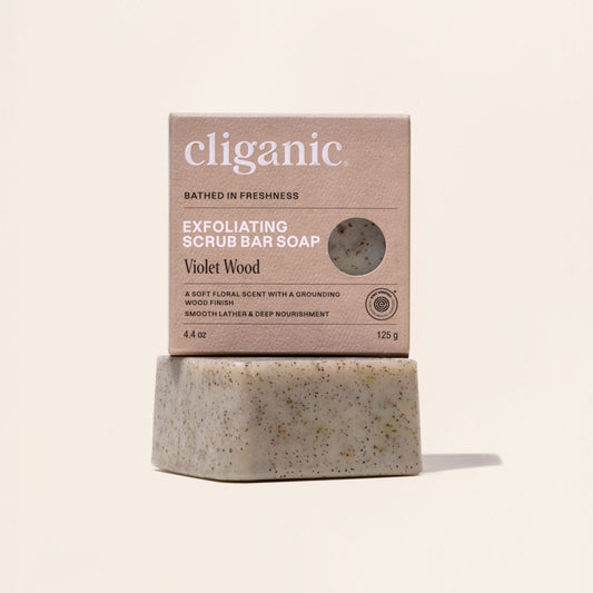 Exfoliating Scrub Bar Soap - Violet Wood