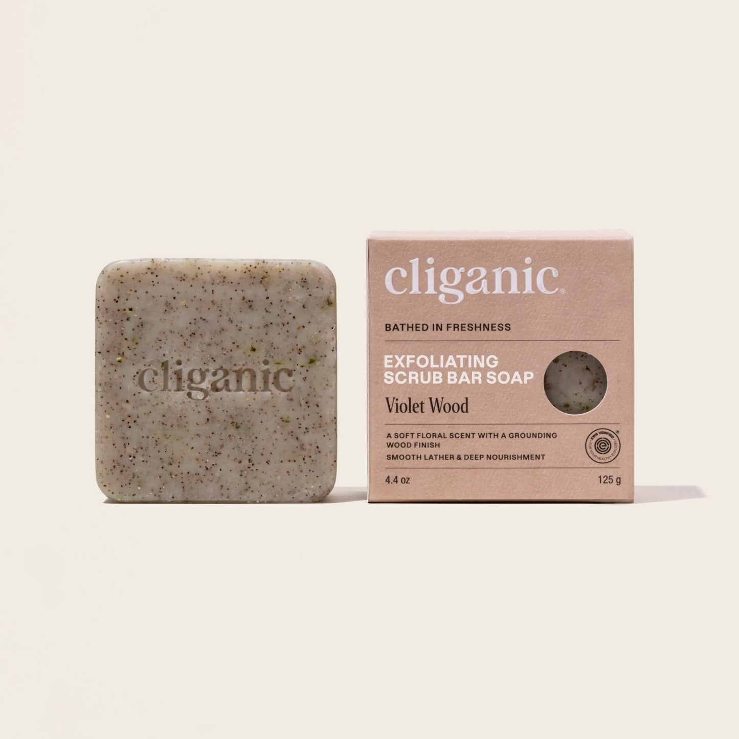 Exfoliating Scrub Bar Soap - Violet Wood