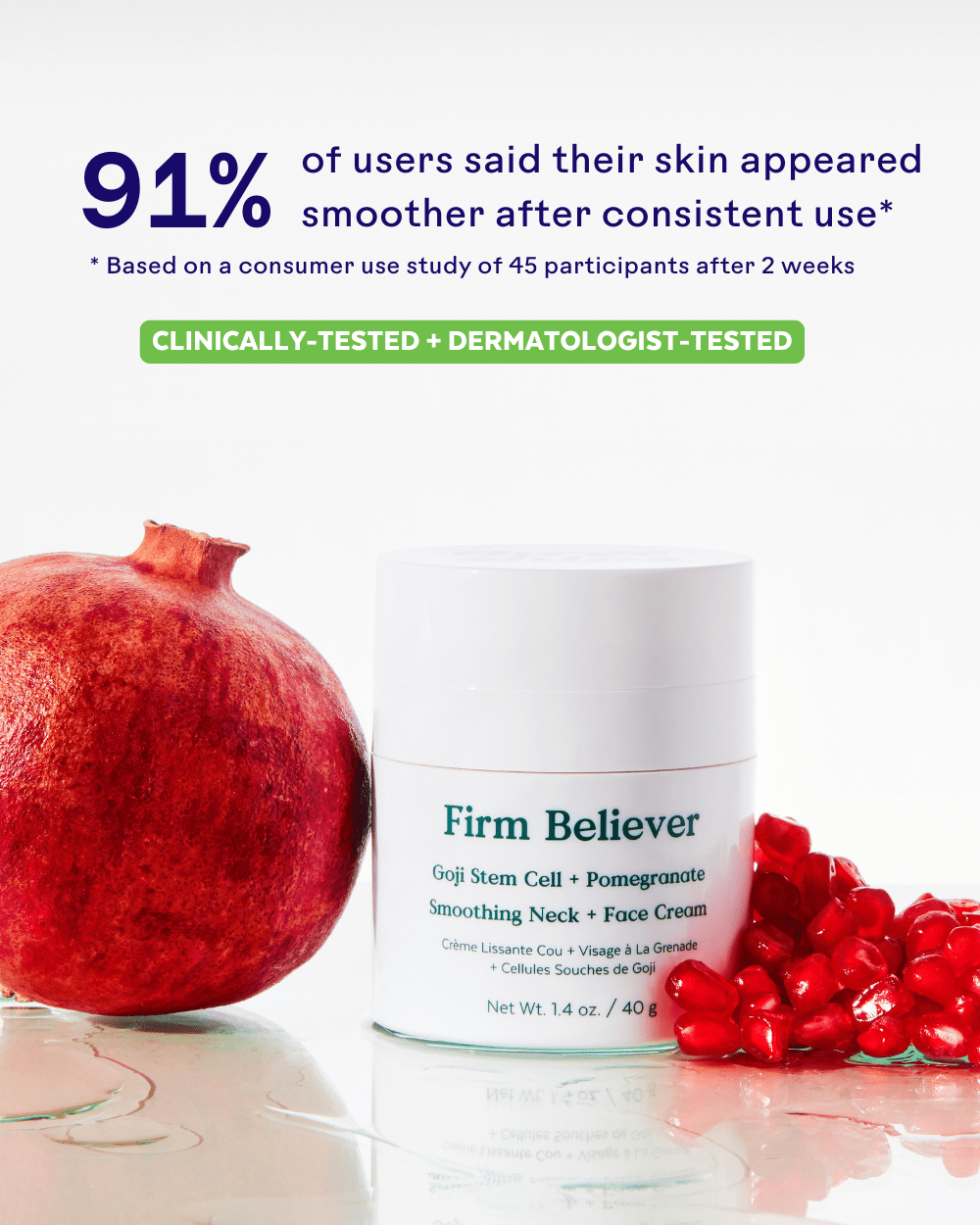 Firm Believer™ Pomegranate + Goji Stem Cell Exosome Neck + Face Cream