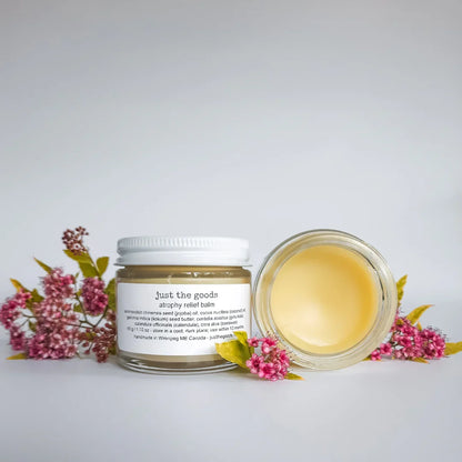 Just the Goods atrophy relief balm (made with beeswax)