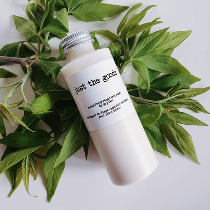 Just the Goods vegan face wash for dry skin