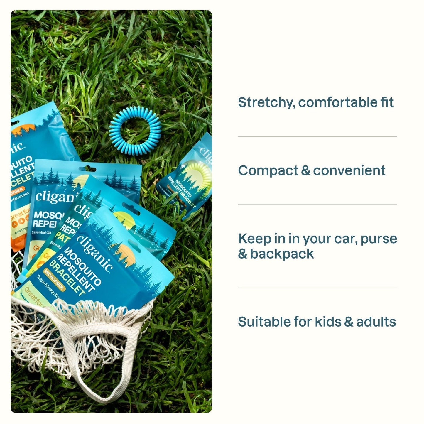 Mosquito Repellent Bracelets, Neutral Colors