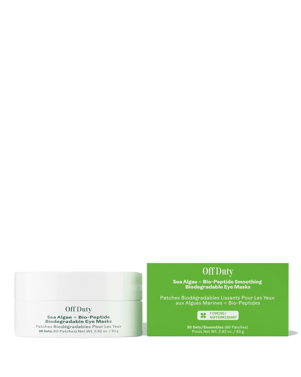 OffDuty™ Sea Algae + Bio-Peptide Smoothing Biodegradable Eye Masks