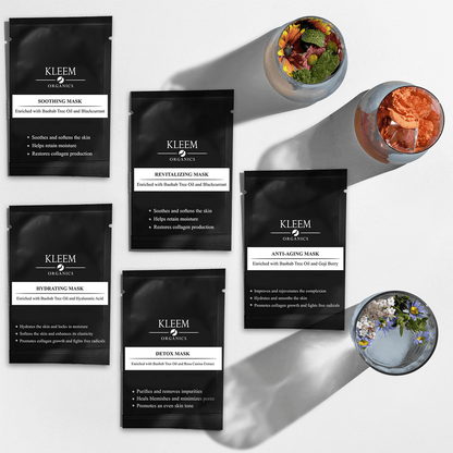 5 PACK FACE MASKS SET