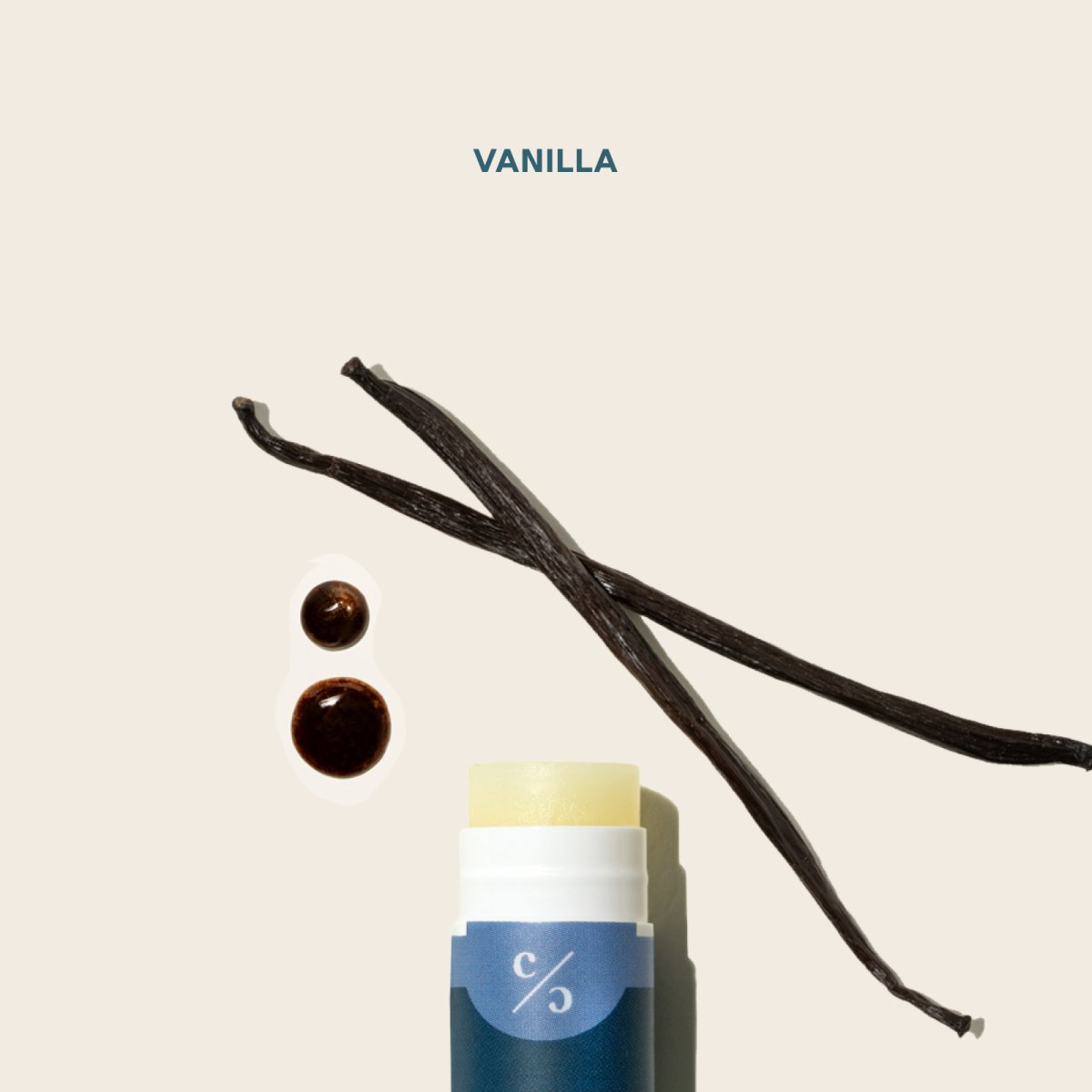 Organic Single Lip Balm - Vanilla