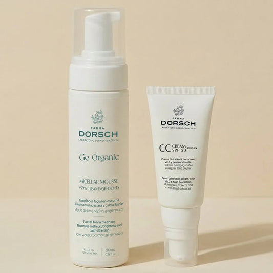 CLEANING AND PROTECTION PACK | MICELLAR MOUSSE + CC CREAM SPF 50