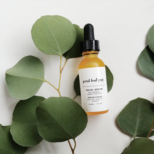 petal, leaf, root. by Just the Goods facial serum for normal/sensitive skin