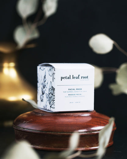 petal, leaf, root. by Just the Goods face mask for oily skin