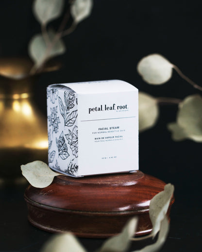 petal, leaf, root. by Just the Goods facial steam for normal/sensitive skin