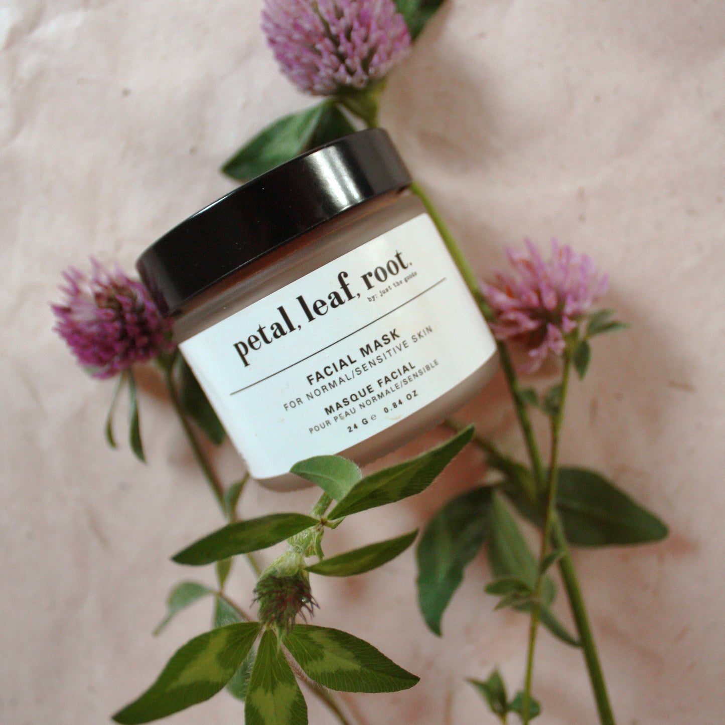 petal, leaf, root. by Just the Goods face mask for normal/sensitive skin
